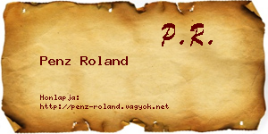 Penz Roland névjegykártya